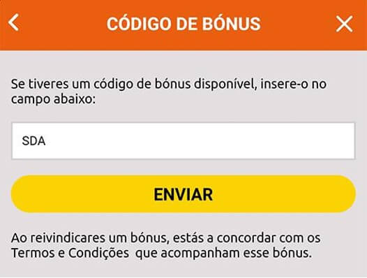 Código Bónus SDA na Bacana Play app