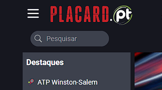 Barra de pesquisa Placard apostas