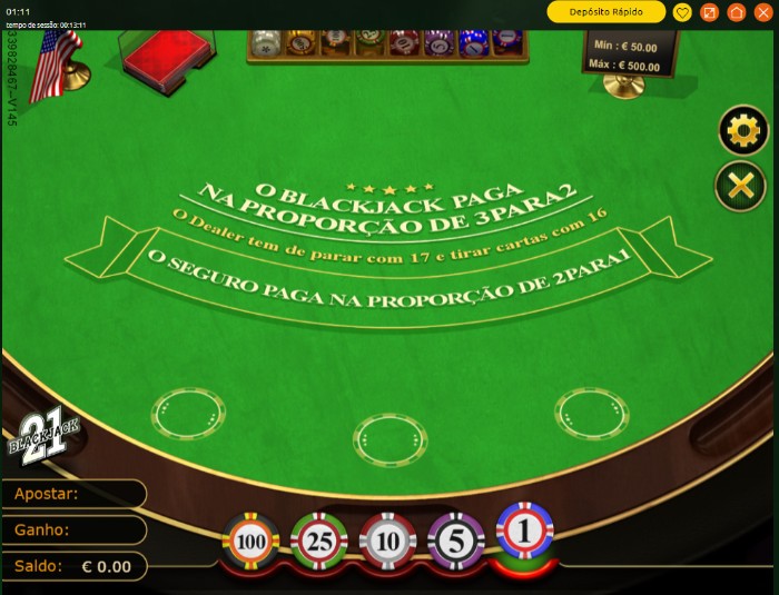 Blackjack no casino BacanaPlay