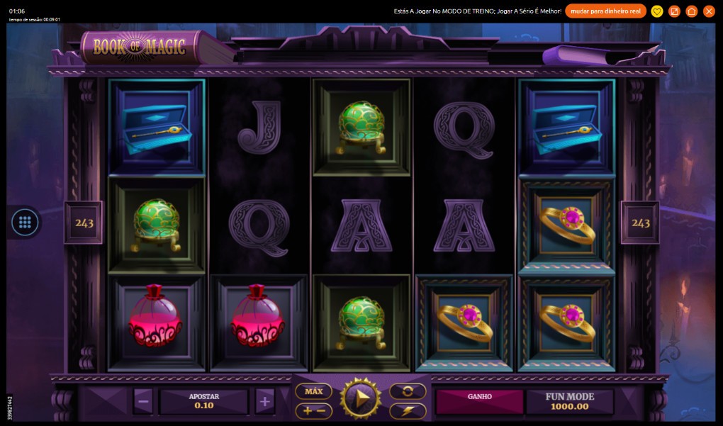 Book of Magic slot no casino BacanaPlay