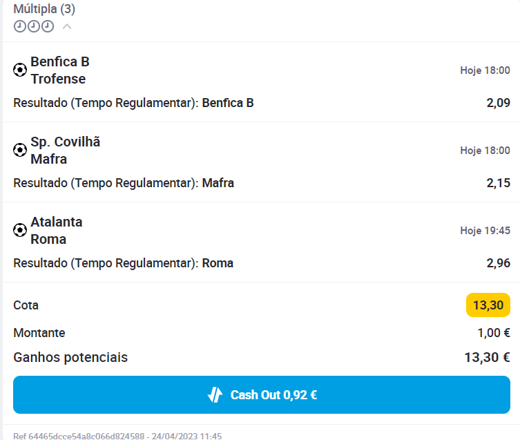 Cash out na Betclic