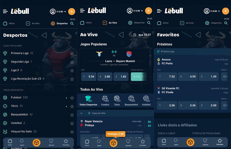 Apostas desportivas na Lebull App
