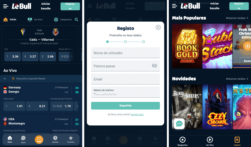 Versão optimizada para mobile da LeBull