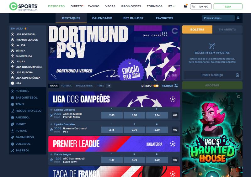 Site de apostas com PaySafeCard Casino Portugal