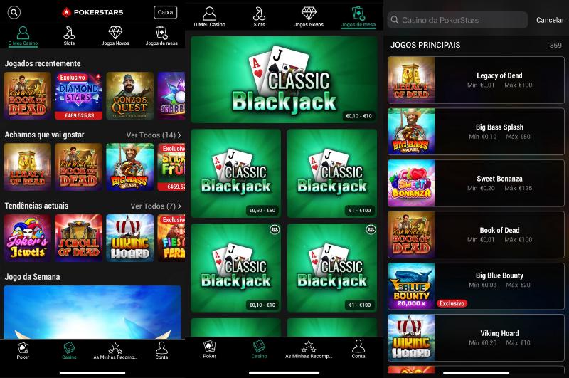 Casino na Pokerstars app