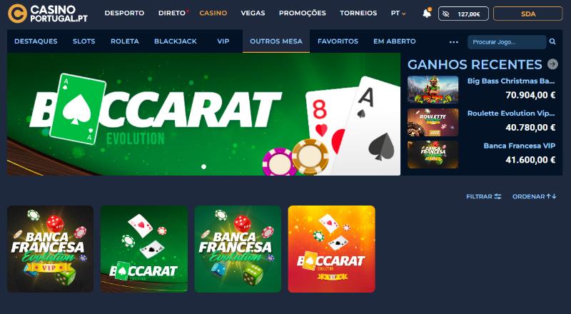 Baccarat no Casino Portugal