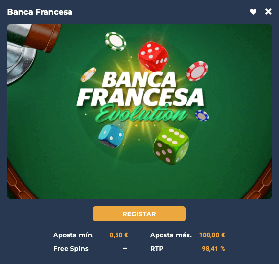Banca francesa no Casino Portugal