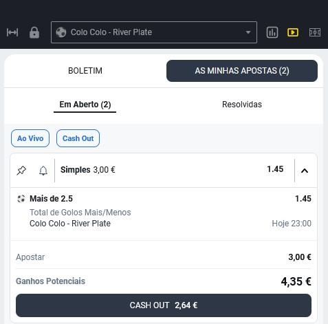 Cash out apostas basquetebol na Betano