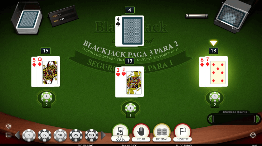 Blackjack no casino Nossa Aposta