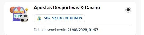 Escolher o bonus de apostas e casino da Betano