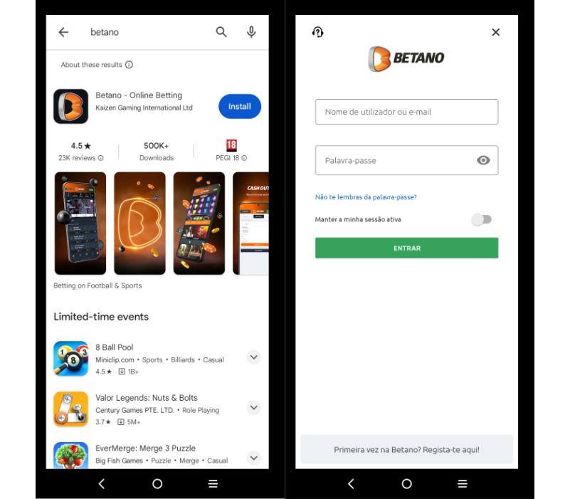 Instalar a betano app no Android