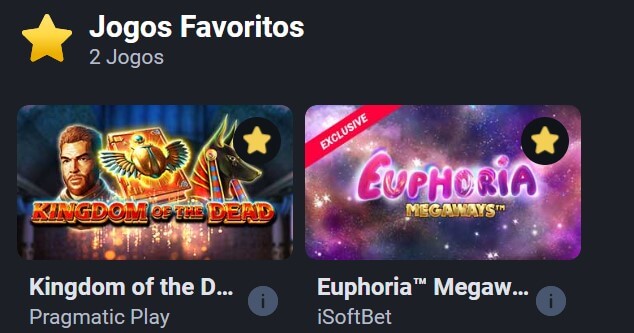 Jogos Favoritos no casino da Betano