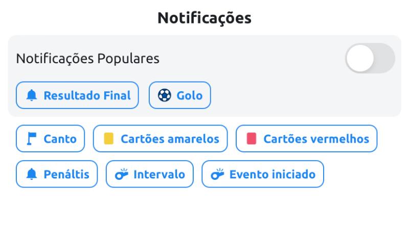 Notificações na betano app