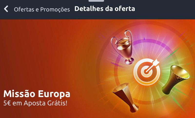 Promoção missão europa na betano app